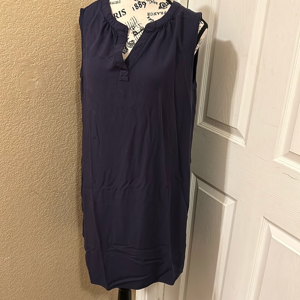 Amazon essentials navy blue shift dress